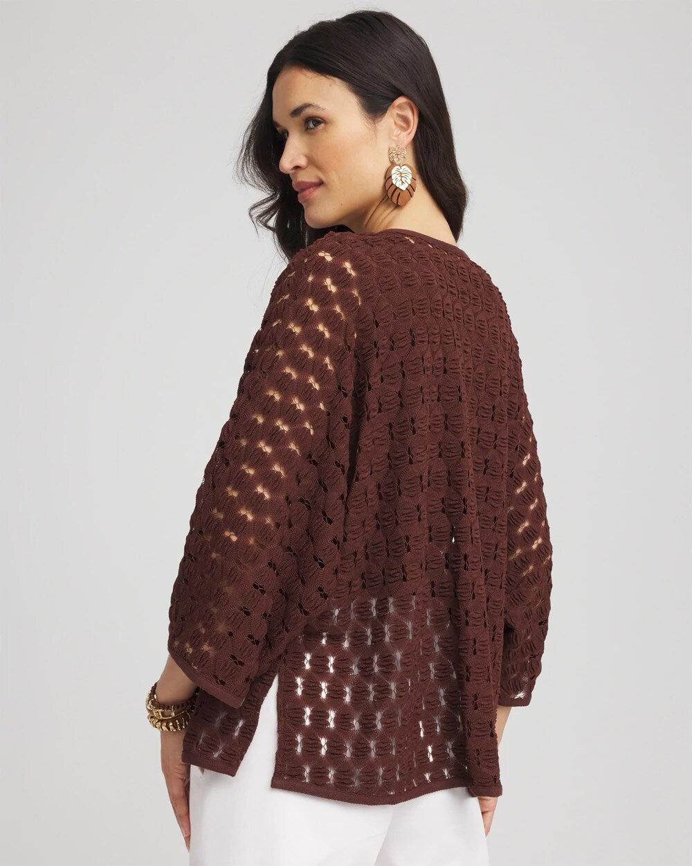 Chico's Latest - Short Woven Kimono Cacao