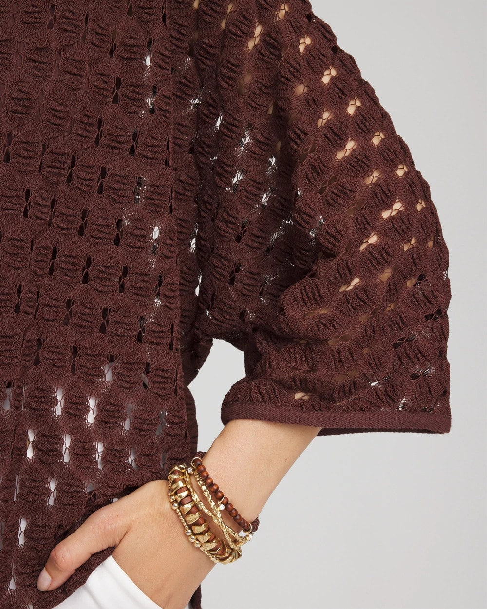 Chico's Latest - Short Woven Kimono Cacao