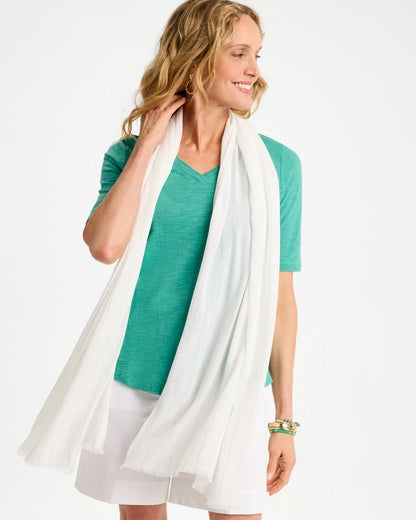 Chico's New - Lurex Oblong Scarf White