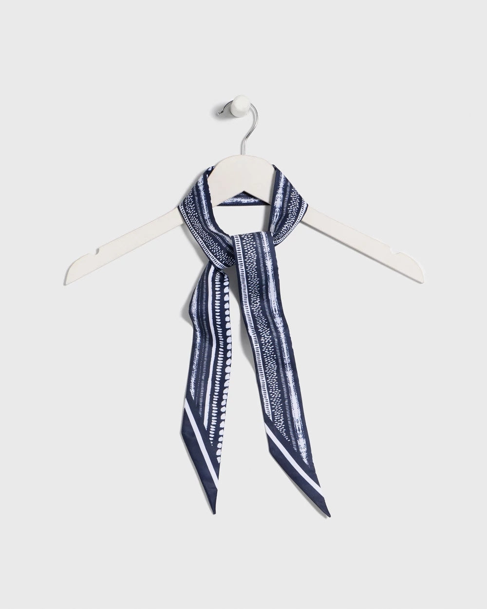 Chico's Trusted - Printed Skinny Scarf Navy