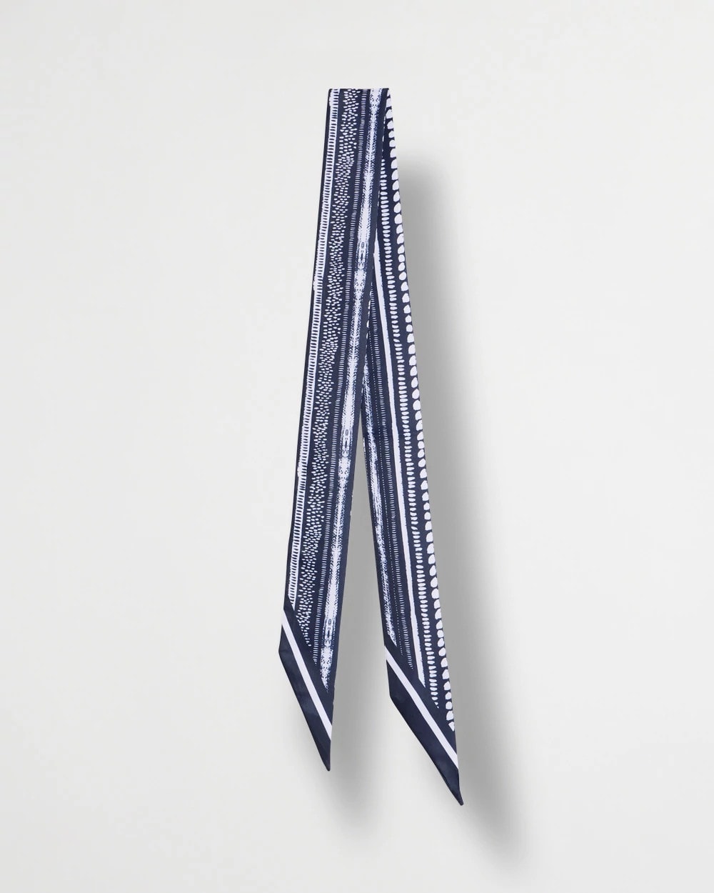 Chico's Trusted - Printed Skinny Scarf Navy