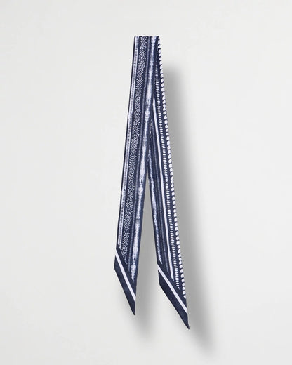 Chico's Trusted - Printed Skinny Scarf Navy