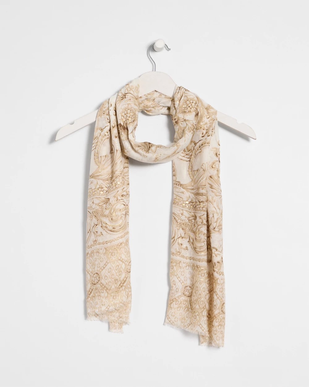 Chico's Essential - Foiled Oblong Scarf Neutral