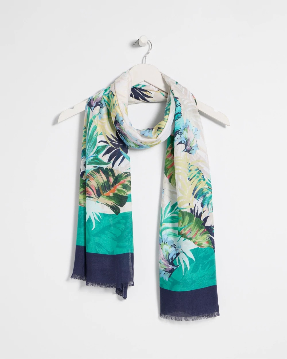 Chico's Latest - Printed Oblong Scarf Topanga Green