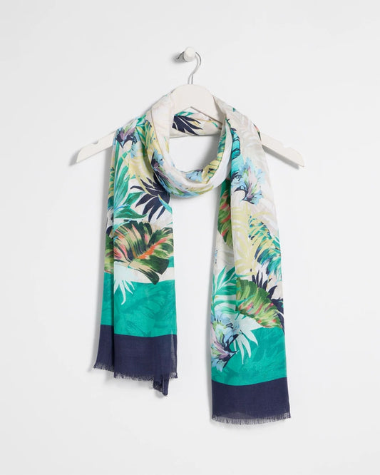 Chico's Latest - Printed Oblong Scarf Topanga Green