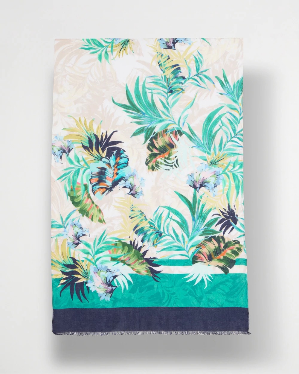 Chico's Latest - Printed Oblong Scarf Topanga Green