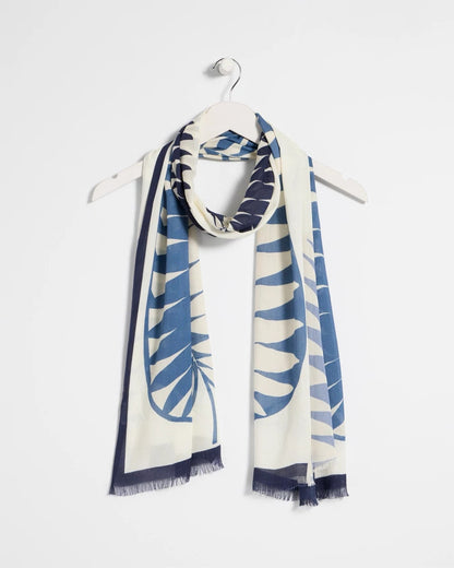 Chico's Customer Favorite - Palm Frond Oblong Scarf Passport Blue