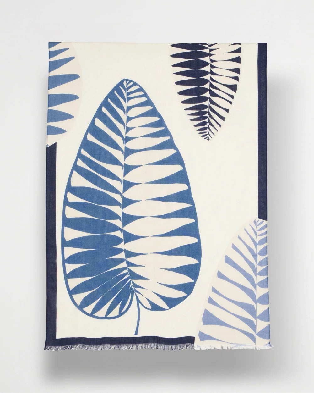 Chico's Customer Favorite - Palm Frond Oblong Scarf Passport Blue