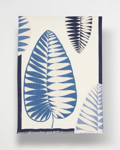 Chico's Customer Favorite - Palm Frond Oblong Scarf Passport Blue