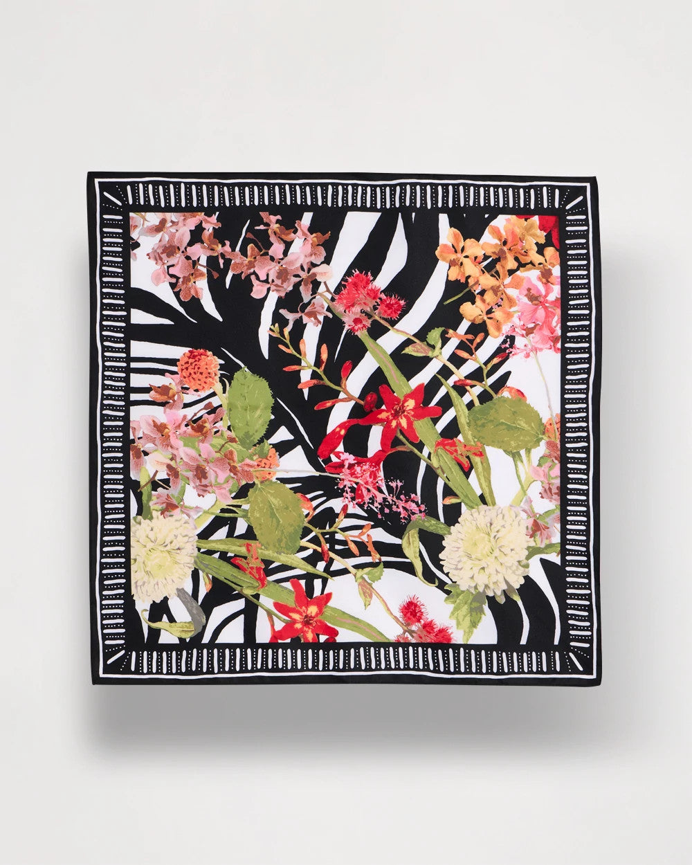 Chico's Customer Favorite - Tropical Square Scarf Black