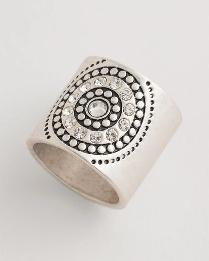 Chico's Recommended - Medallion Motif Scarf Ring Silver