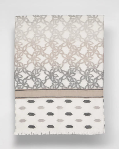 Chico's Great Value - Neutral Paisley Polka Dot Oblong Scarf Neutral