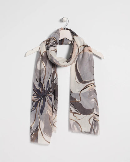 Chico's Top Pick - Foiled Floral Oblong Scarf Neutral