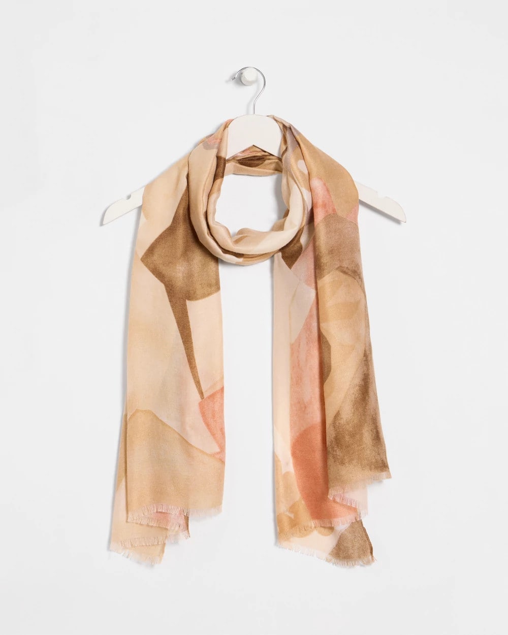 Chico's Trusted - Neutral Floral Oblong Scarf Neutral