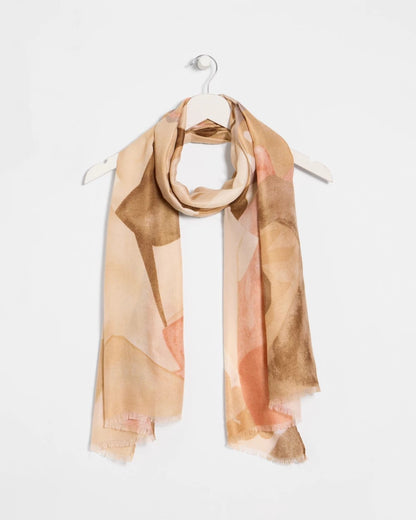 Chico's Trusted - Neutral Floral Oblong Scarf Neutral