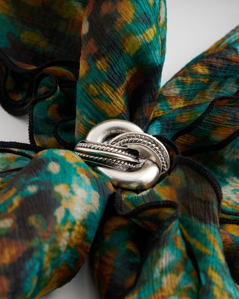 Chico's Deals - Silvertone Knot Scarf Ring Silver