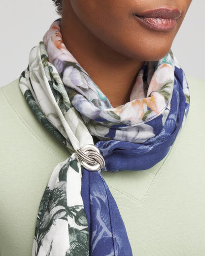 Chico's Deals - Silvertone Knot Scarf Ring Silver