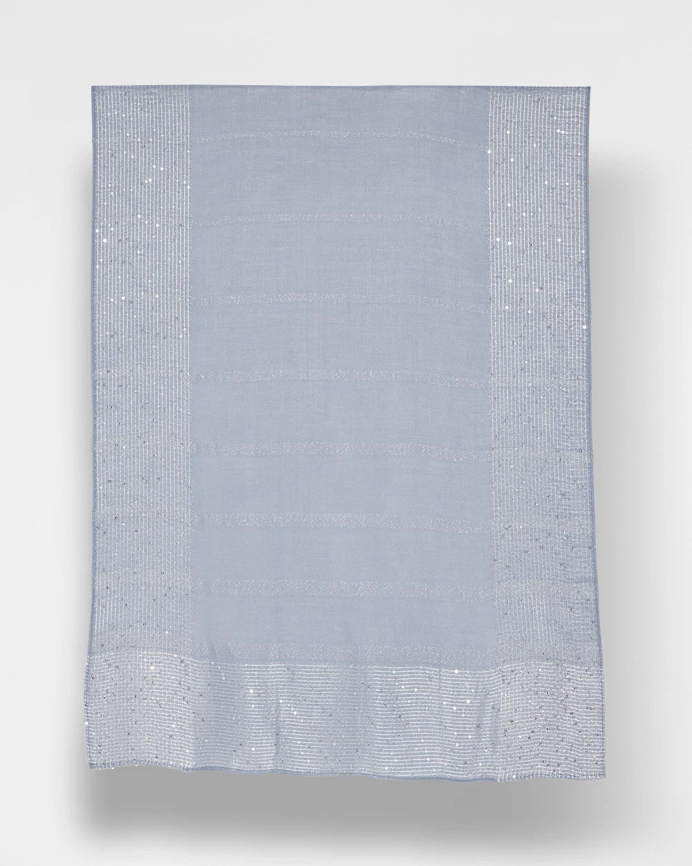 Chico's Great Value - Lurex Trim Oblong Scarf Blue