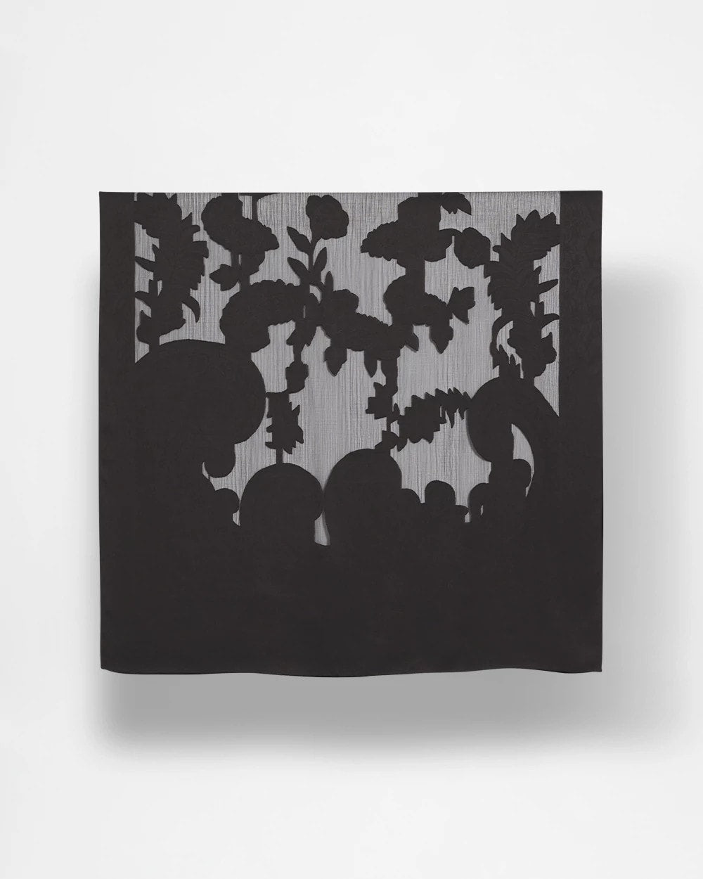 Chico's Essential - Floral Burnout Oblong Scarf Black