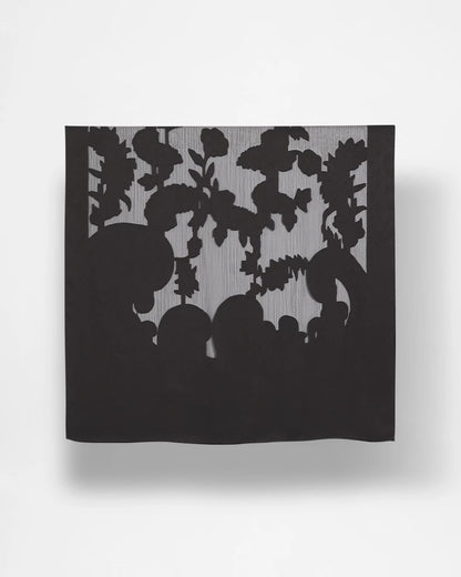 Chico's Essential - Floral Burnout Oblong Scarf Black