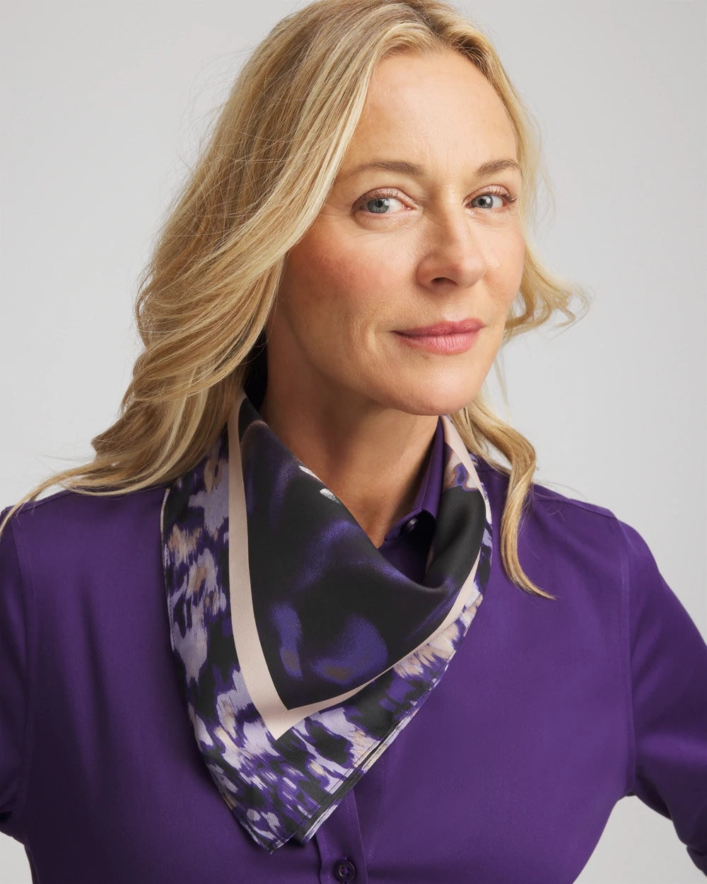 Chico's Deals - Fjord Flora Square Neckerchief Scarf Black