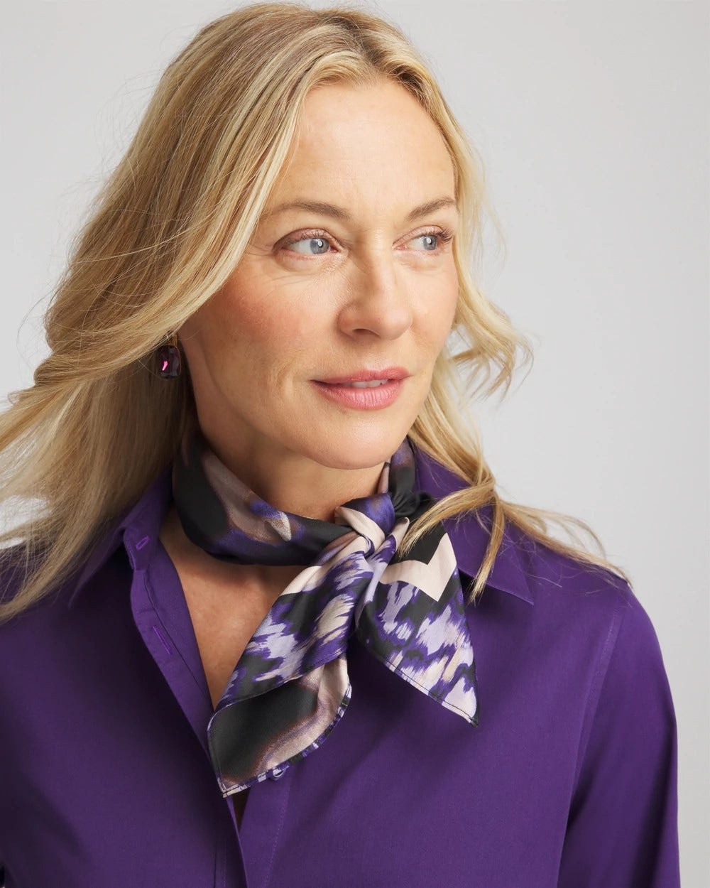 Chico's Deals - Fjord Flora Square Neckerchief Scarf Black