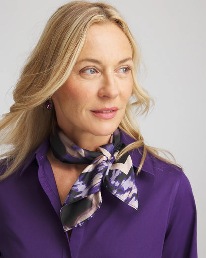Chico's Deals - Fjord Flora Square Neckerchief Scarf Black