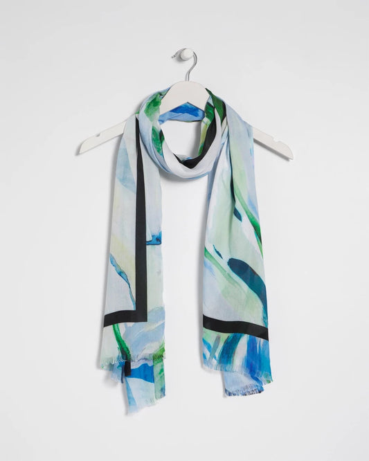 Chico's Smart Buy - Blooming Brush Oblong Scarf Amparo Blue