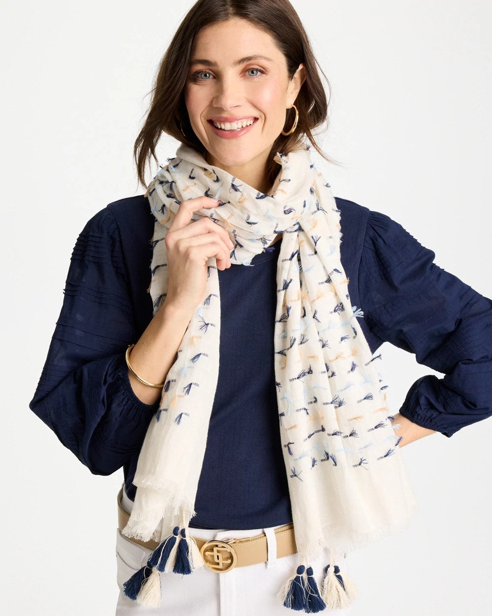 Chico's Trusted - Fringe Oblong Scarf Multi