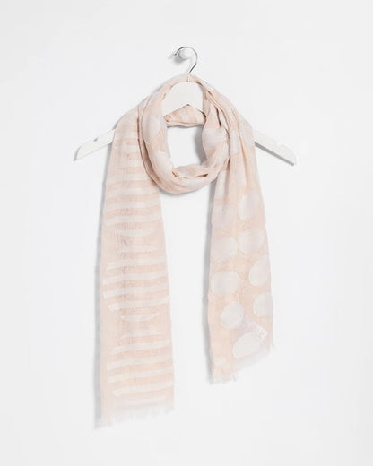 Chico's Latest - Neutral Polka Dot Oblong Scarf Neutral