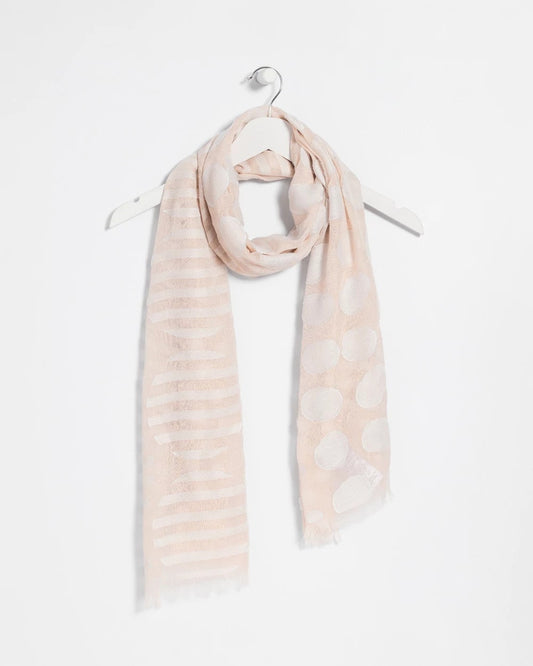 Chico's Latest - Neutral Polka Dot Oblong Scarf Neutral