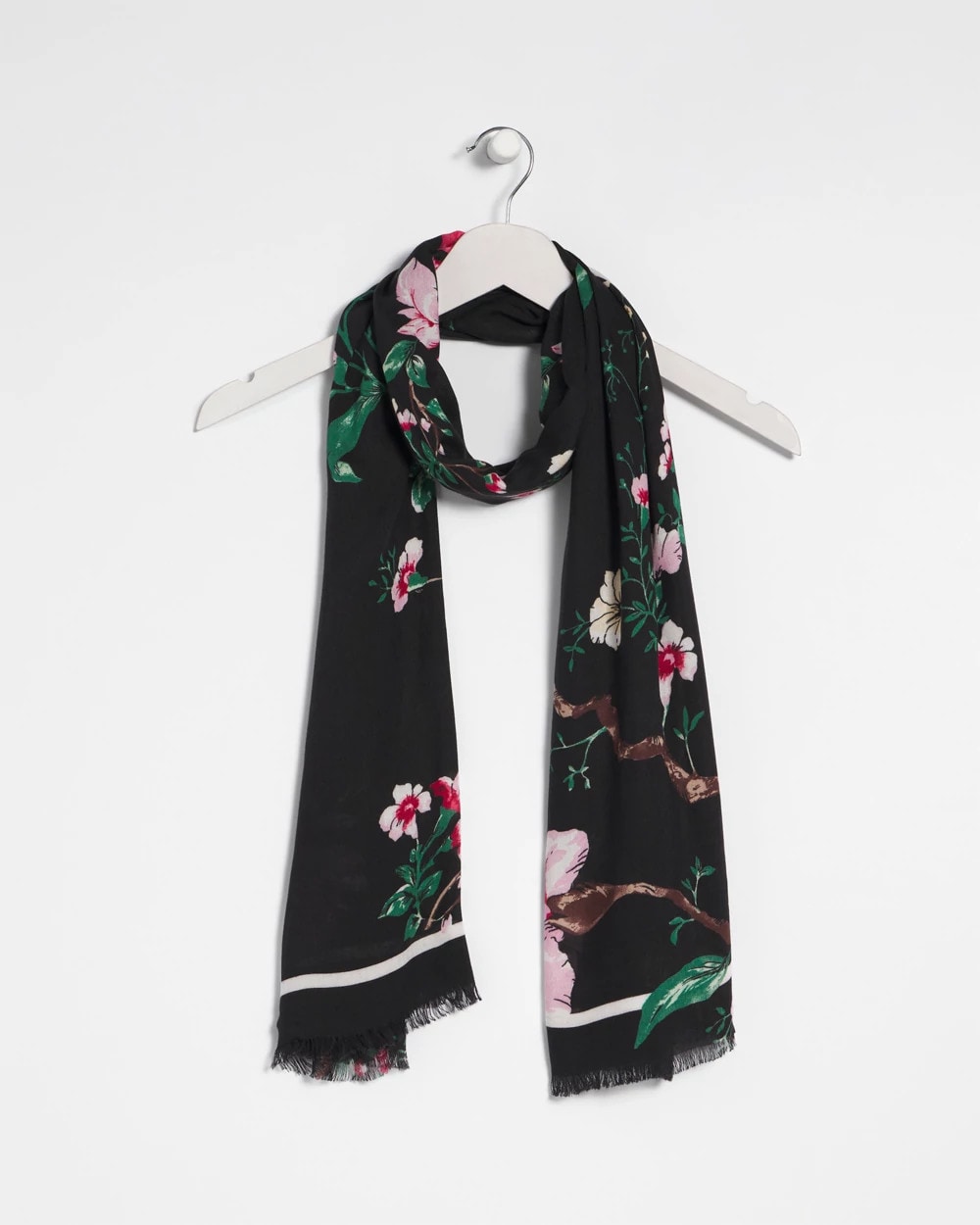Chico's Great Value - Kyoto Bloom Oblong Scarf Black