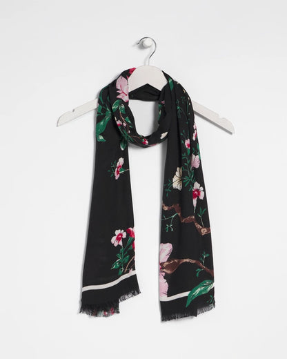 Chico's Great Value - Kyoto Bloom Oblong Scarf Black