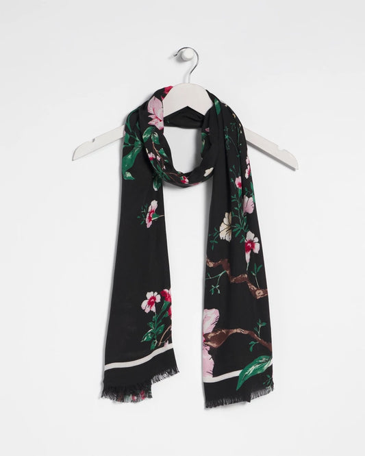 Chico's Great Value - Kyoto Bloom Oblong Scarf Black