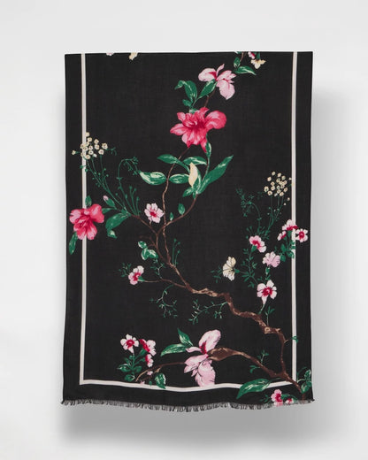 Chico's Great Value - Kyoto Bloom Oblong Scarf Black