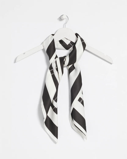Chico's Discount - Graphic Stitch Square Scarf Black