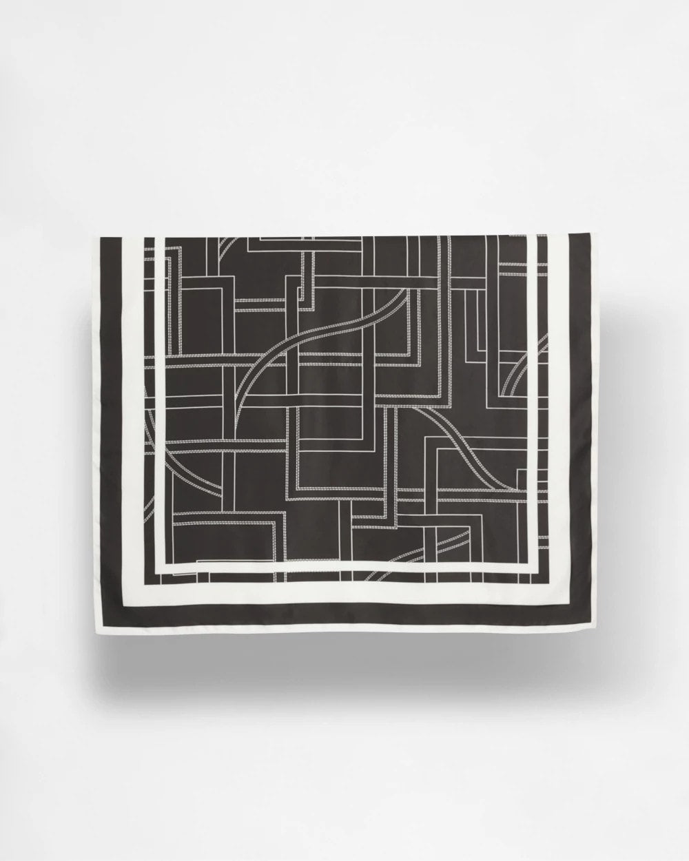 Chico's Discount - Graphic Stitch Square Scarf Black