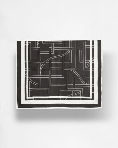 Chico's Discount - Graphic Stitch Square Scarf Black