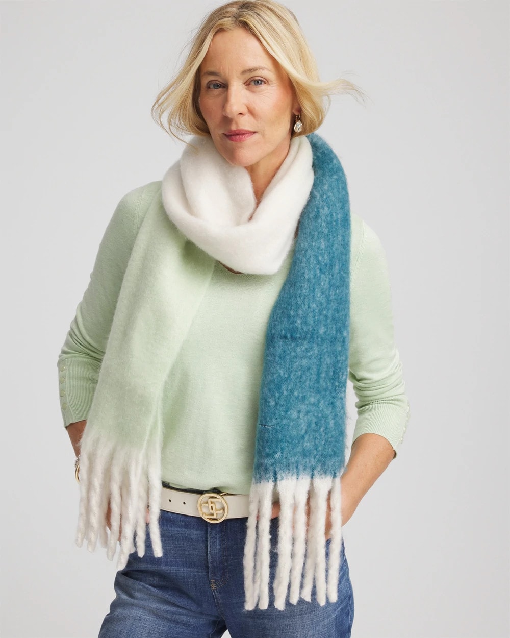 Chico's Popular - Cozy Ombre Oblong Scarf Cool Multi