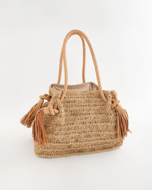 Chico's Customer Favorite - Chico's x Romi Boho 4-Tassel Tote Natural