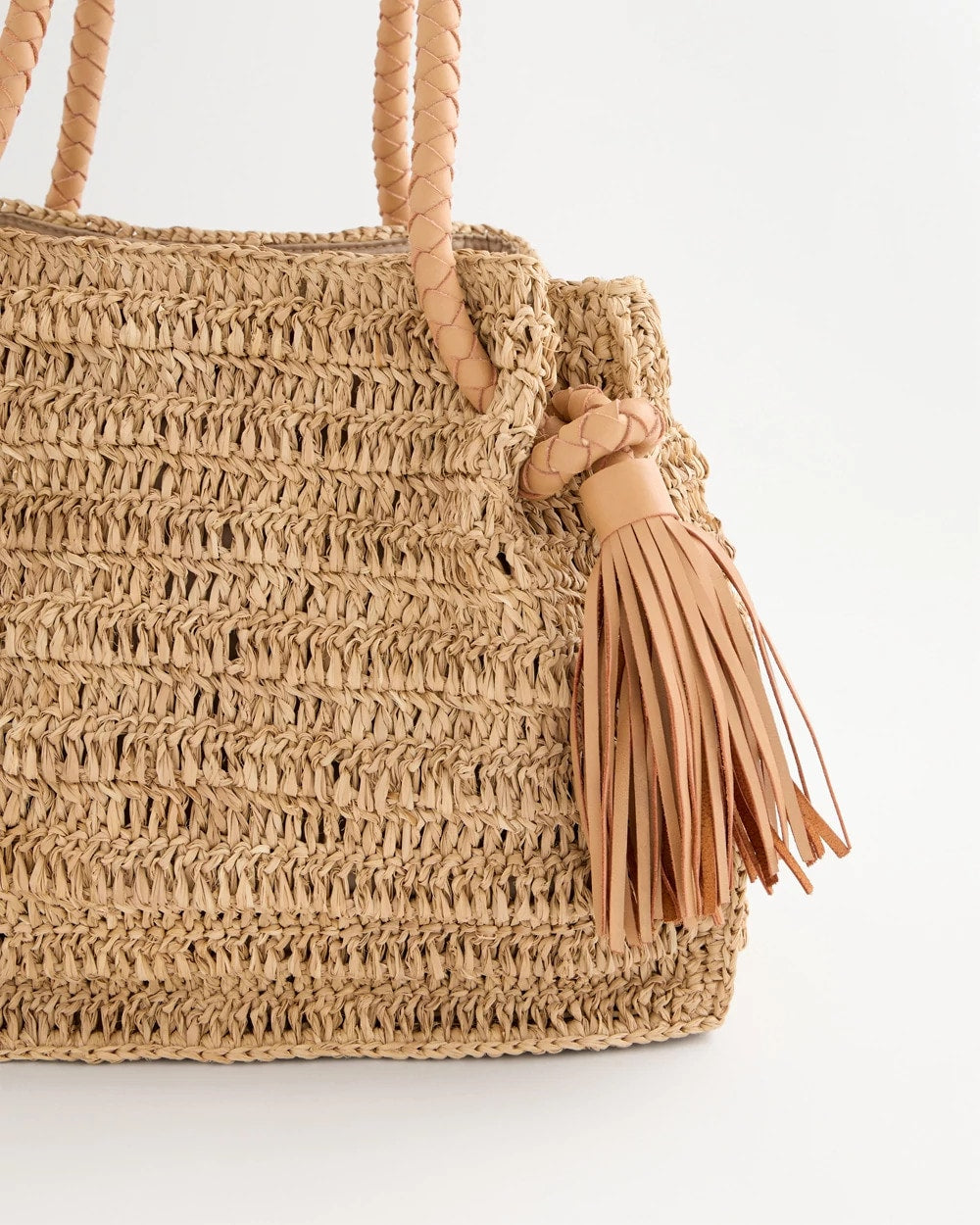 Chico's Customer Favorite - Chico's x Romi Boho 4-Tassel Tote Natural