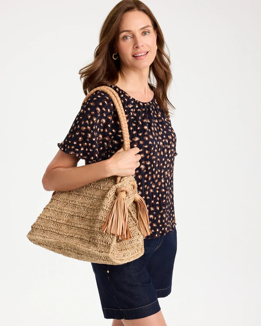 Chico's Customer Favorite - Chico's x Romi Boho 4-Tassel Tote Natural