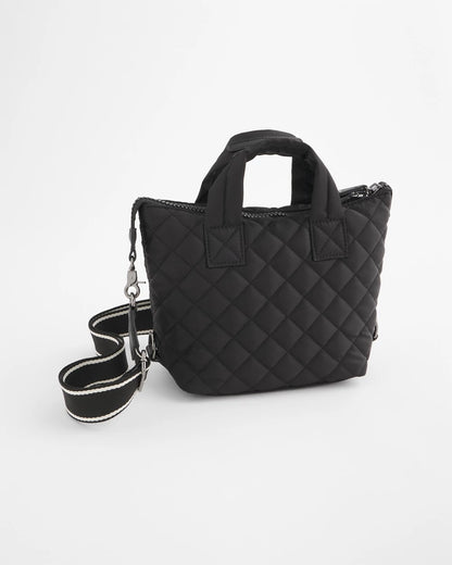 Chico's Top Pick - Quilted Cross Body Sport Tote Bag Black