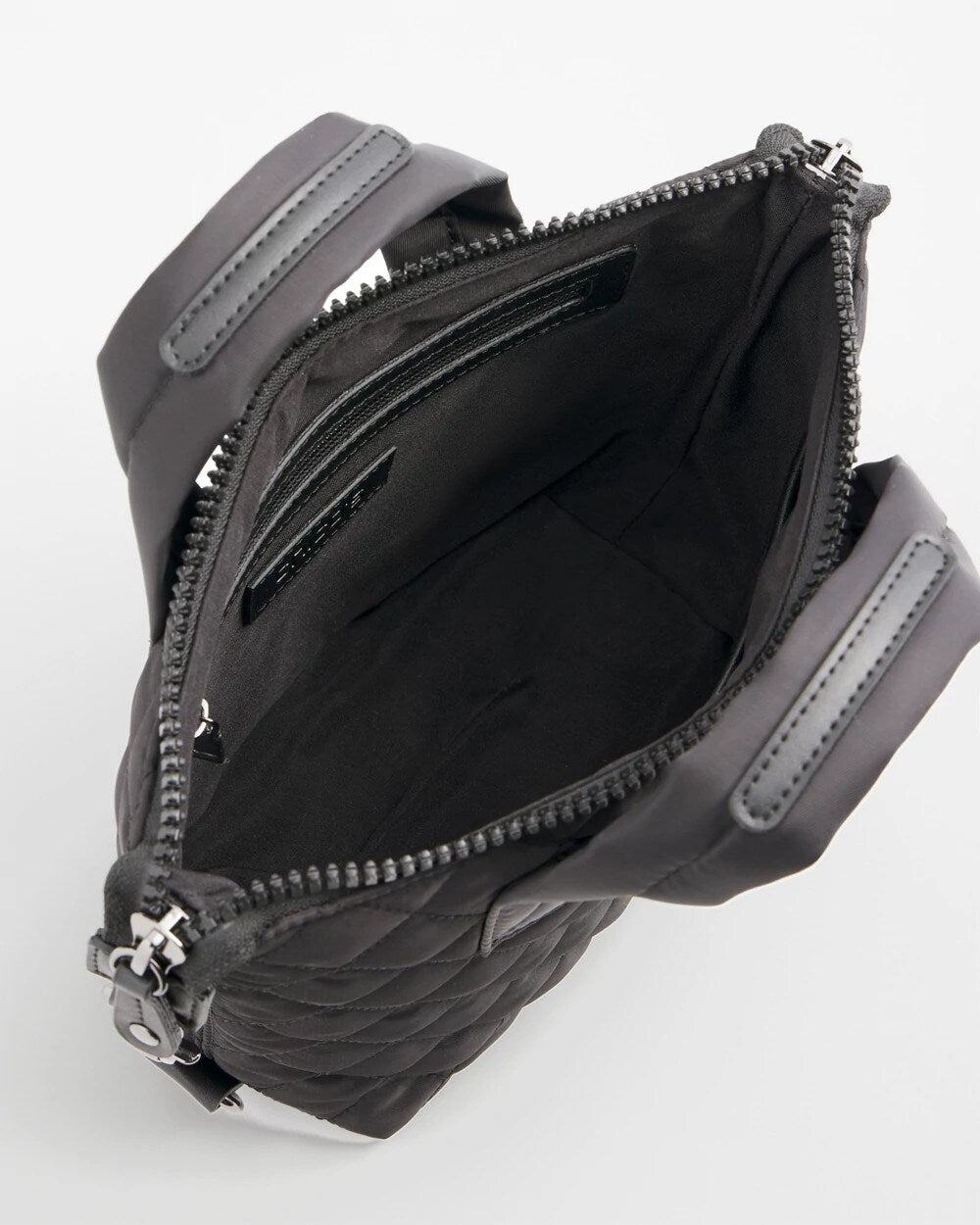 Chico's Top Pick - Quilted Cross Body Sport Tote Bag Black