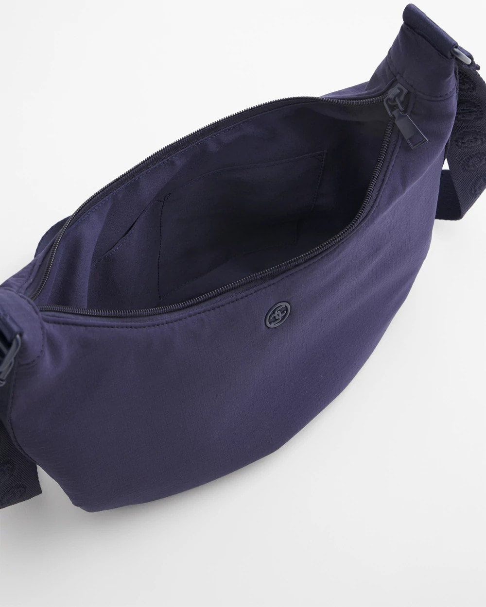 Chico's Value - Ripstop Crescent Crossbody Sling Bag Passport Blue