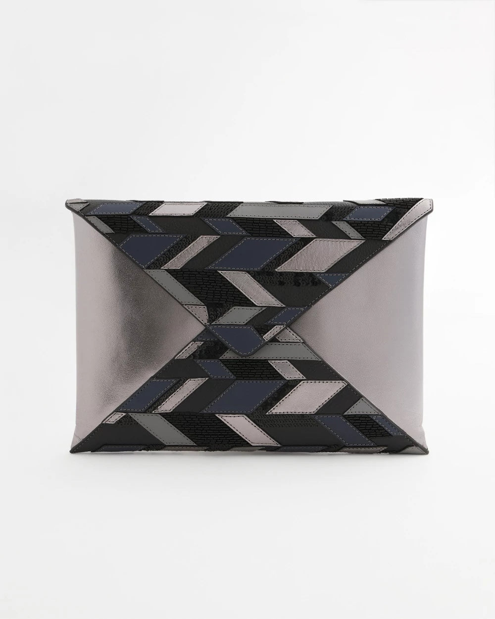 Chico's Popular - Embellished Envelope Clutch Metallic