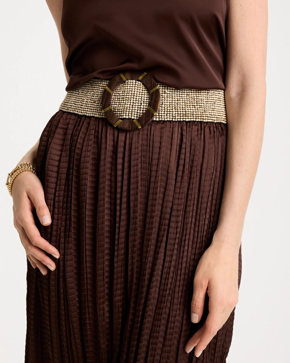Chico's Premium - Chico's x Romi Galaxy Stretch Belt Beige