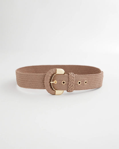 Chico's Special Offer - Satin Stretch Metal Belt Taupe