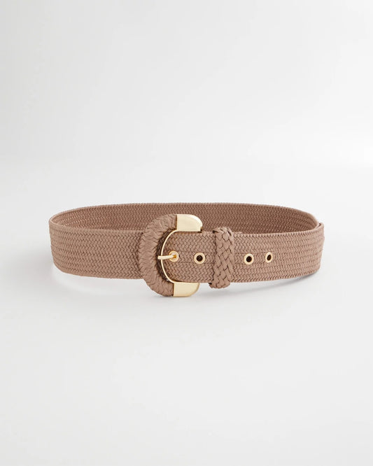 Chico's Special Offer - Satin Stretch Metal Belt Taupe