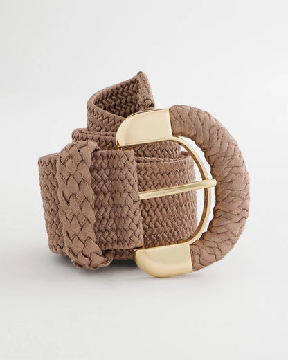 Chico's Special Offer - Satin Stretch Metal Belt Taupe